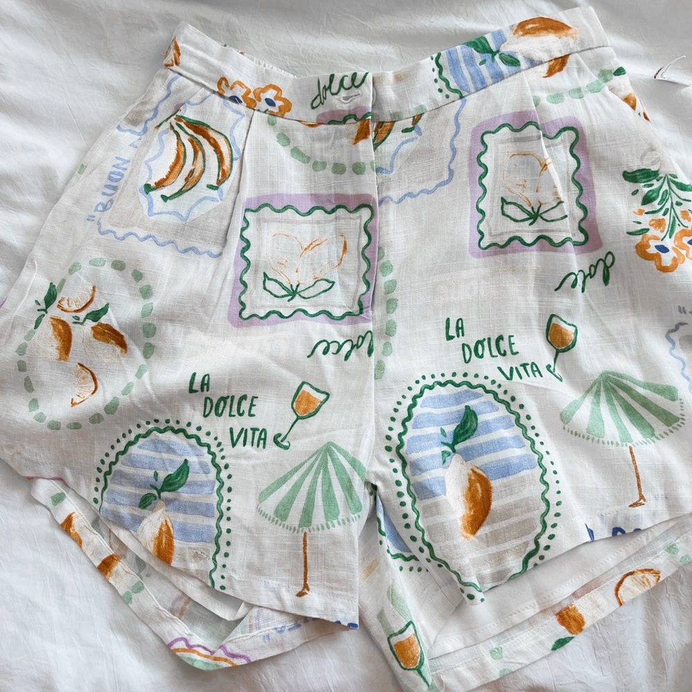 Dolce Vita High Waist Printed Shorts - Multicolor